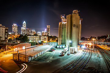 Image showing Charlotte City Skyline night scene