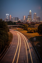 Image showing Charlotte City Skyline night scene