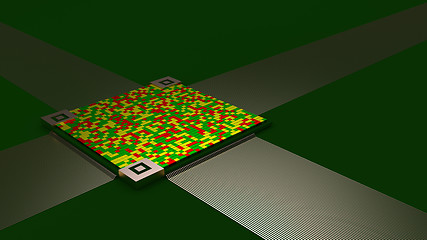 Image showing Abstract Green Circuit Board