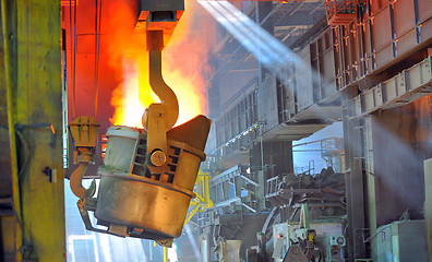 Image showing Molten hot steel