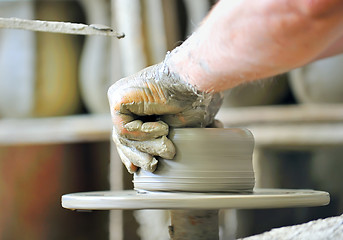 Image showing making of a ceramic vase