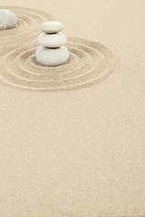 Image showing Balance zen stones in sand