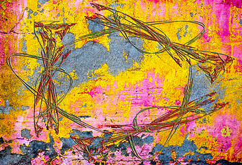 Image showing Colored grunge iron background