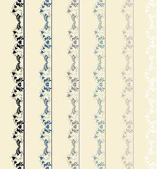 Image showing Greeting card with lace.Seamless background. Illustration lace.