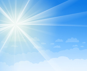 Image showing Blue Sky and Sunshine