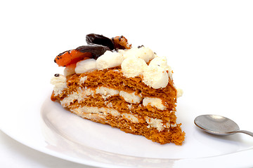 Image showing Piece of sweet cake on plate