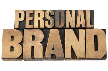 Image showing personal brand in wood type