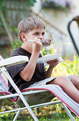 Image showing Dinner outdoors