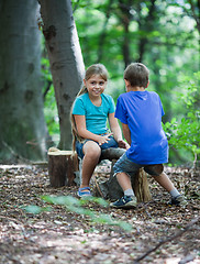 Image showing Teeter-totter in wood