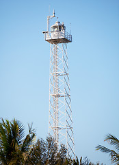 Image showing Modern lighthouse on Gili island, Indonesia