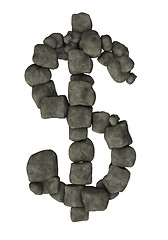 Image showing pebbles dollar symbol