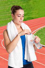 Image showing Woman Drinking Water