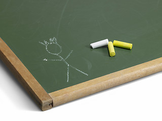 Image showing blackboard and stick man