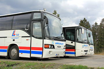 Image showing Three Buses Parked