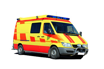 Image showing Ambulance Isolated over White