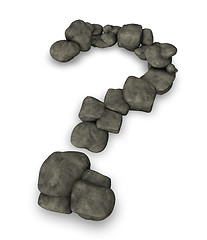 Image showing pebbles question mark