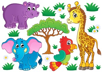 Image showing Cute African animals collection 1