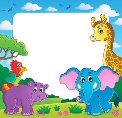 Image showing Frame with African fauna 1