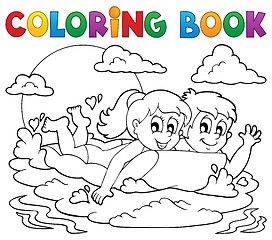 Image showing Coloring book summer activity 1