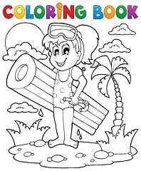 Image showing Coloring book summer activity 2