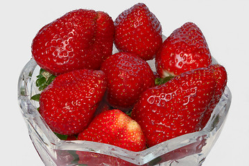 Image showing Strawberries in crystal.
