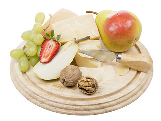 Image showing cheese and fruit