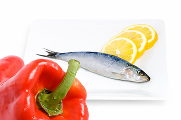 Image showing Vitamins and sardine