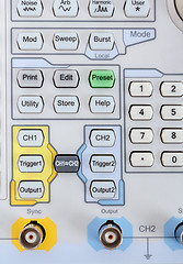 Image showing keyboard of professional modern test equipment - analyzer