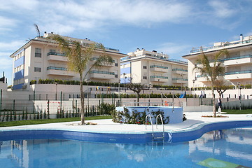 Image showing Apartment-buildings in Spain
