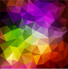 Image showing Colorful abstract geometric background with triangular polygons.