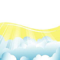 Image showing vector background with clouds