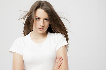 Image showing expression of a real young girl