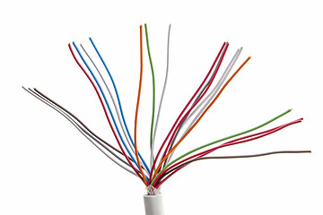 Image showing Colorful cables 