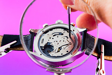 Image showing Watch repairing operation