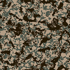 Image showing Digital Camouflage Pattern. Seamless Texture.