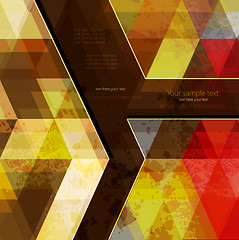 Image showing Abstract Retro Geometric Background with place for your text