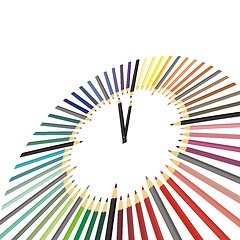 Image showing Hours of colored pencils