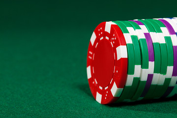 Image showing Colorful poker chips