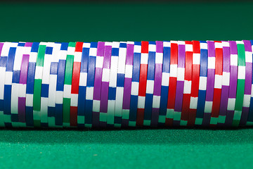 Image showing Colorful poker chips