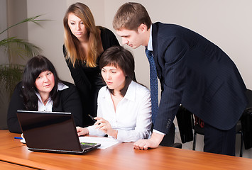 Image showing Office workers in business meeting