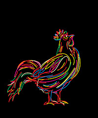 Image showing Rooster sketch