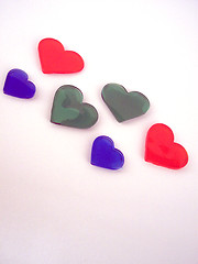 Image showing colorful hearts