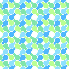 Image showing Seamless pattern - abstract blue & green pastel color wrapping