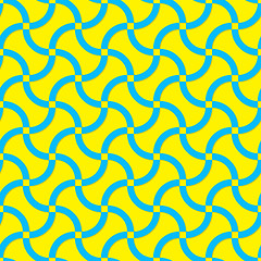 Image showing Modern seamless yellow and blue geometric pattern