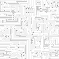 Image showing Light gray circuit board pattern