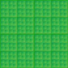 Image showing Abstract green seamless pattern - square tiles