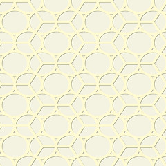 Image showing Geometric abstract yellow hexagons texture