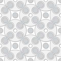 Image showing Simple black and white seamless geometric pattern