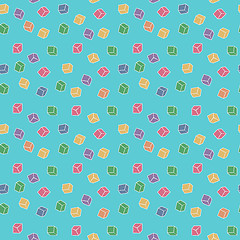 Image showing Funny abstract seamless cubes pattern