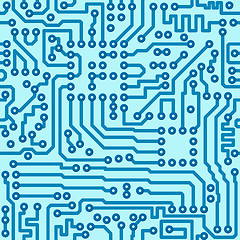 Image showing Electronic digital circuit board - seamless pattern